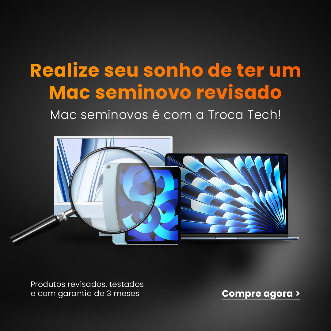 Comprar MacBook, iPhone, iPad usados, com qualidade e garantia é na Troca Tech. Compre agora e economize nos melhores modelos de Produtos Apple usados do mercado.