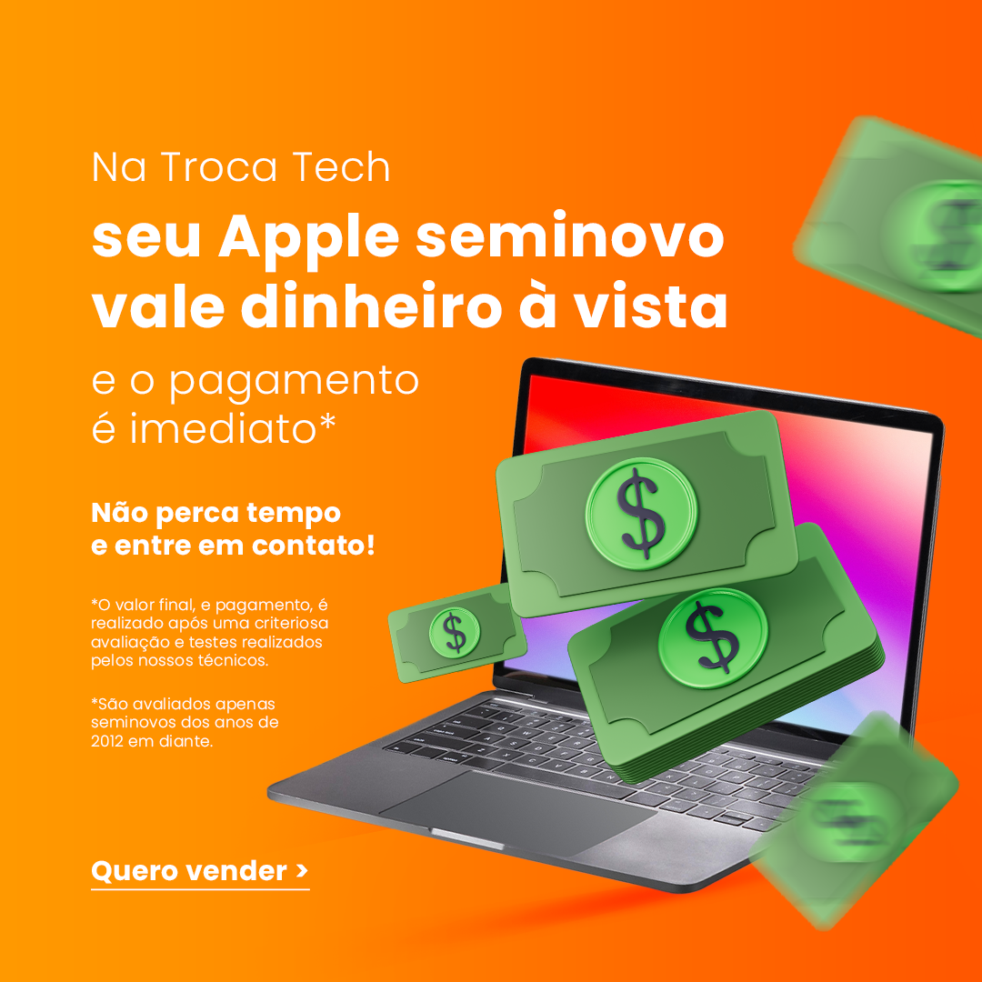 Comprar MacBook, iPhone, iPad usados, com qualidade e garantia é na Troca Tech. Compre agora e economize nos melhores modelos de Produtos Apple usados do mercado.